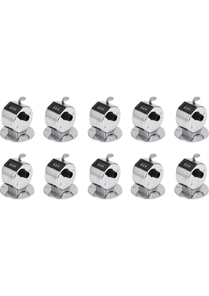 10X Yuvarlak Base 4 Saksı Manuel El Tally Mekanik Palmiye Tıklama Sayacı (Yurt Dışından)