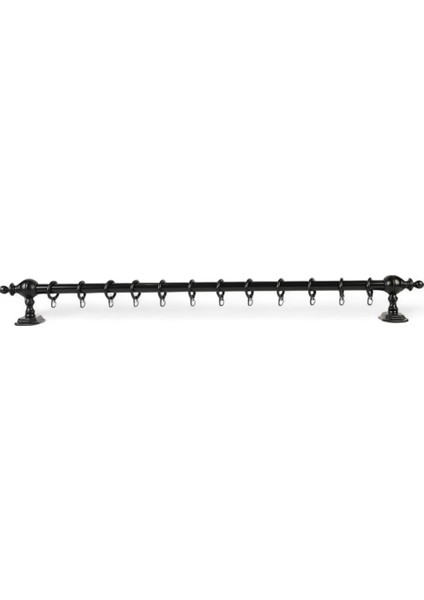 Gifts Siyah Raysız Ahşap Rustik Perde Askısı fiyatları