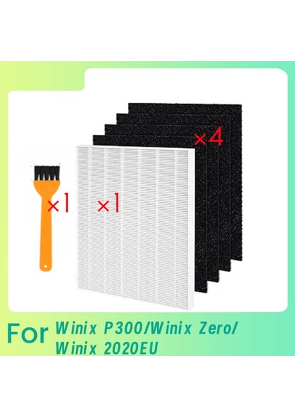 Winix P300/WINIX Zero Için Temizleme Fırçalı 5 Adet Hepa Filtre (Yurt Dışından)