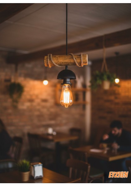 Doğal Ahşap , Eskitme Sarkıt El Yapımı Ahşap Avize Kafe Ev Balkon Ofis Dekoru modelleri