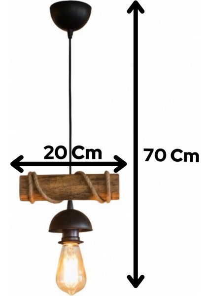 Doğal Ahşap , Eskitme Sarkıt El Yapımı Ahşap Avize Kafe Ev Balkon Ofis Dekoru