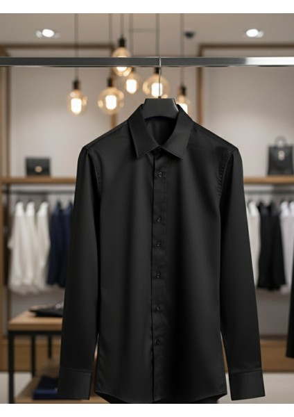 Kadın Uzun Kollu Pamuklu Kolay Ütü Pamuk Saten Regular Yüksek Kal fırsatları