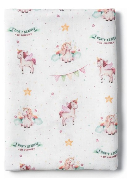 Çok Amaçlı Organik Müslin Örtü - Unicorn - 75 x 75 cm modelleri