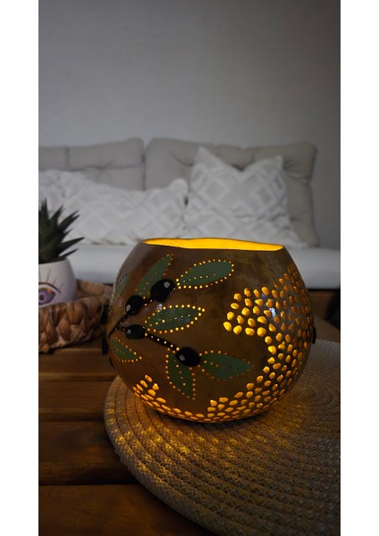 Çiğ Damlası Kabak Lamba Mini Mumluk fiyatları