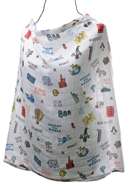 Organik Kumaş Emzirme Örtüsü - Küçük Gezgin