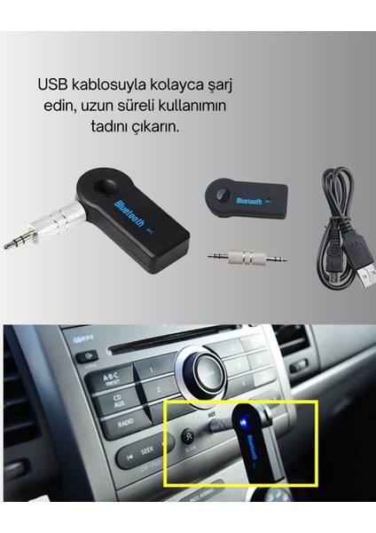Eller Serbest Özellikli Bluetooth Aux Araç Kiti - FEİ2735-3692 fırsatları