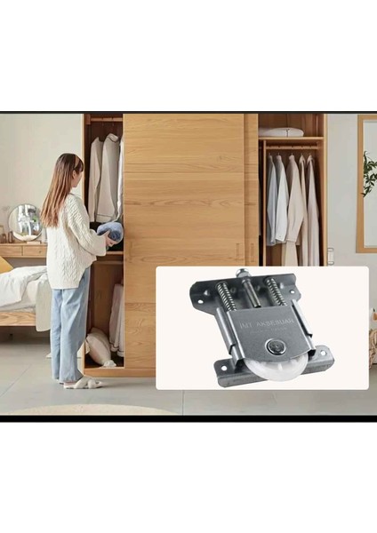 Imt Aksesuar Pkm 80 (4 Adet) Sürgülü Dolap Kapağı ve Gardrop Sürgü Kapağı Tekeri