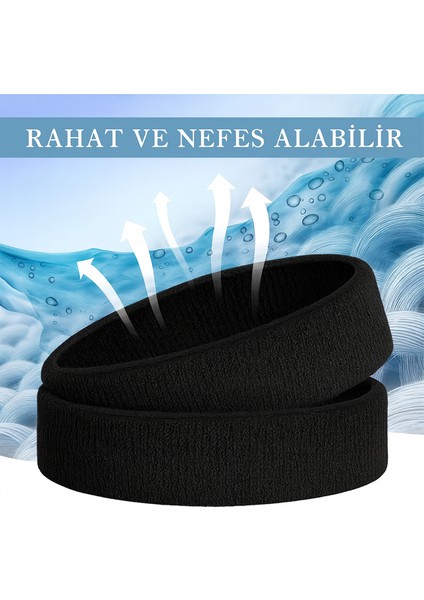 Havlu Ter Bandı Kafa Bandı Headband Tenis Saç Bandı Futbol Saç Bandı Basketbol Bandı Sporcu indirimleri