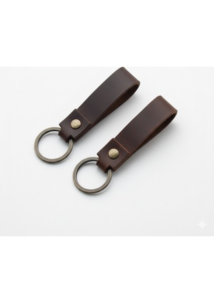 Hakiki Deri Anahtarlık 2'li Set – El Yapımı Dayanıklı Şık Tasarım indirimleri