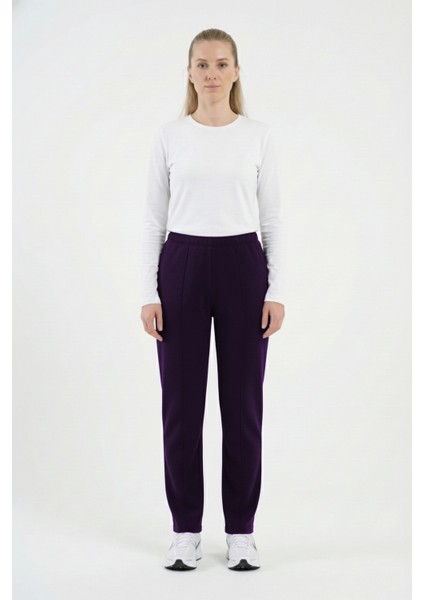 Kadın Mira Klasik Kesim Yüksek Bel Lastikli Antipilling Polar Fleece Pantolon