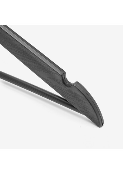 12Lİ Ahşap Görünümlü Plastik Askı Siyah indirimleri