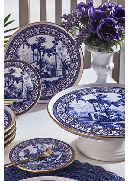 Markiz 19 Parça Sunum ve Servis Seti Stoneware Malzeme ile Modern Desen ve Yuvarlak Şekil fırsatları