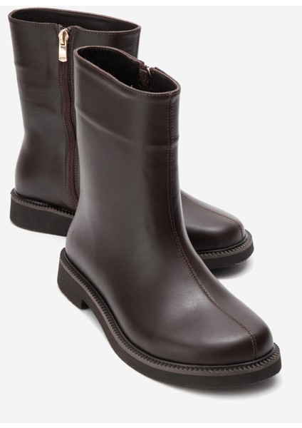 Lucano Kahverengi Cilt Hakiki Deri Kadın Bot