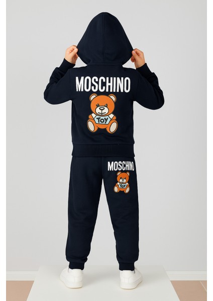 KIz Çocuk %100 Pamuk Kapüşonlu Teddy Ayıcık Baskılı Yüksek Kalite fırsatları