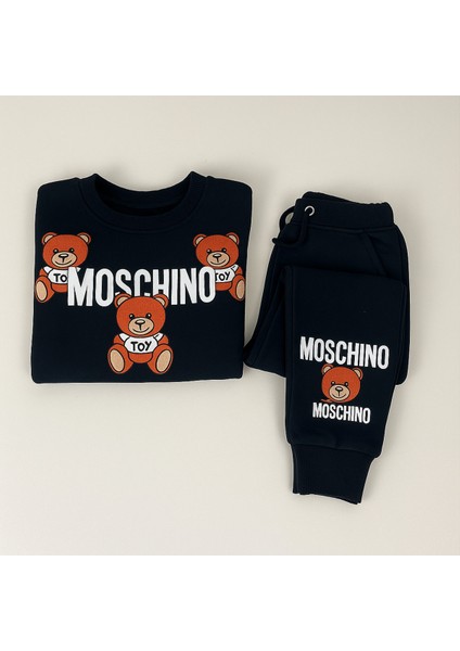 KIz Çocuk %100 Pamuk Kapüşonlu Teddy Ayıcık Baskılı Yüksek Kalite indirimleri