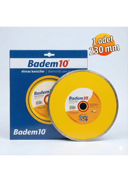 Sürekli Elmas Kesici Disk 230 mm Kuru ve Sulu Kesim 22.23 mm Mermer Seramik Tuğla Kesimi Için Uygun fiyatları