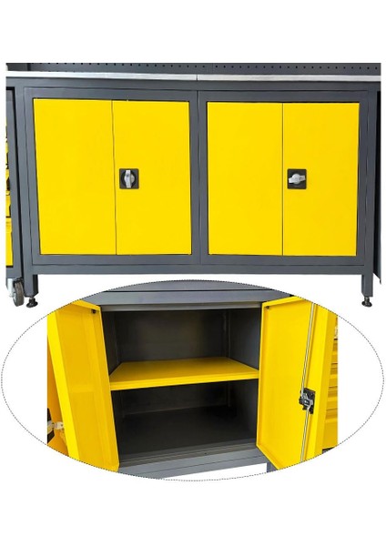 TTR4432 3 Metre Takım Tezgahı 2 Dolaplı + 2 Boş Takım Arabası indirimleri