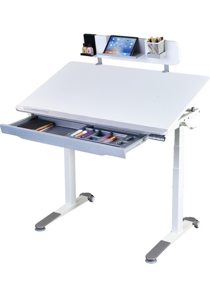 Omni Standart Elektrikli Çalışma Masası, Eğim ve Yükseklik Ayarlı Ofis Masası, Modern Oyuncu ve Bilgisayar Masası