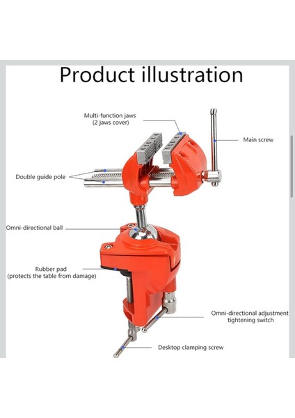 Mini 360 ° Dönen Kelepçe Mengene Ayarlanabilir 70MM fiyatları