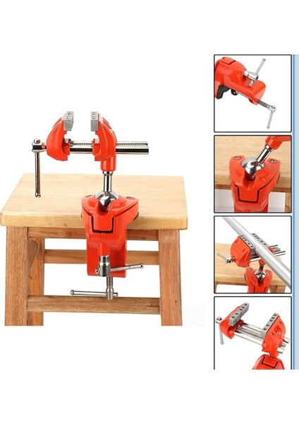 Mini 360 ° Dönen Kelepçe Mengene Ayarlanabilir 70MM