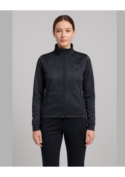 Kadın Fermuarlı Scuba Kumaş Yüksek Kaliteli Alt Üst Yapraklı Spor