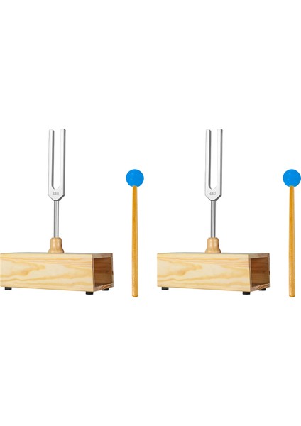 2x 440Hz Tuning Fork Ses Terapisi Yoga Meditasyon ve Gevşeme Için Çatal Rezonans Kutusu Ayarlama (Yurt Dışından)