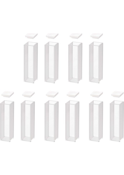 Kuvars Küvet Spektrofotometre Küvetler 10 mm Yol Uzunluğu 45MM Yükseklik 3 5 ml Kapasite - 10 Adet (Yurt Dışından)