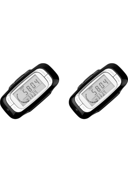 Yürüyüş Için 2x Pedometre Klipsli Ekran Pedometresi ve Kordon Basit Yürüyüş Adımı Sayacı Doğru 3D Pedometre (Yurt Dışından)