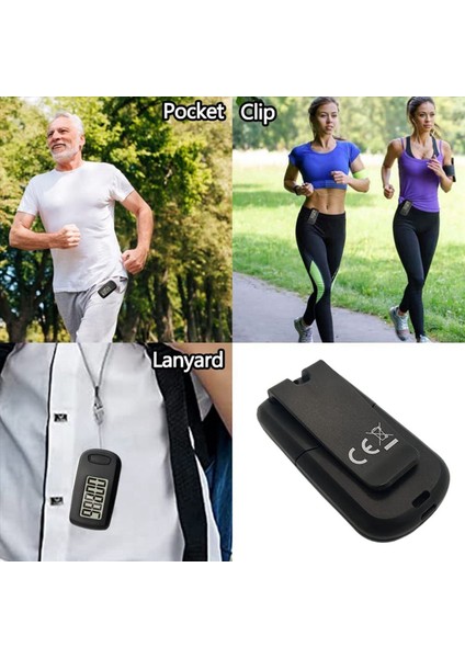 2pcs Pedometre 3D Adım Sayacı Yürüyüş Için Sayacı Pist Basamakları Taşınabilir Spor Basit Pedometre Kordon Basit Pedometre (Yurt Dışından) indirimleri