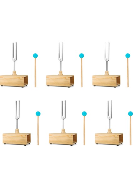 6x 528Hz Tuning Çatal Ses Terapisi Yoga Meditasyon ve Gevşeme Için Çatal Rezonans Kutusu Ayarlama (Yurt Dışından)