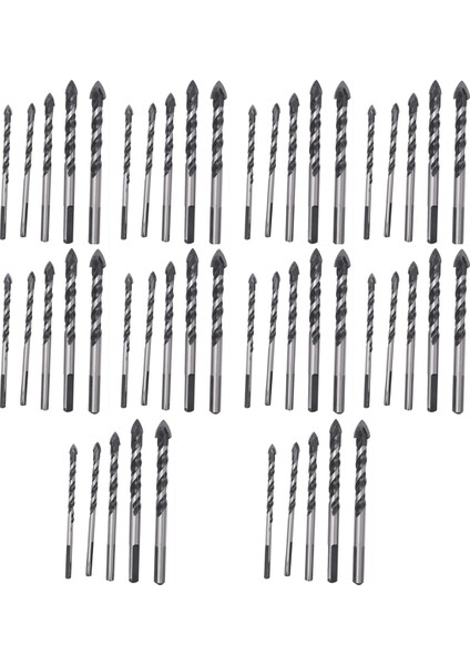 Fayans Beton Tuğla Cam Plastik ve Ahşap Tungsten Karbür Tuğla Duvarı Için 50 Adet Çok Malzemeli Matkap Ucu Seti (Yurt Dışından)