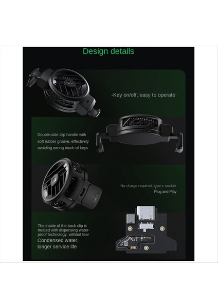 Black Shark Soğutucu 3 Soğutma Fanı Akıllı Telefon Soğutucu Taşınabilir Evrensel Mobil Oyun Soğutma Fanı (Yurt Dışından) fiyatları