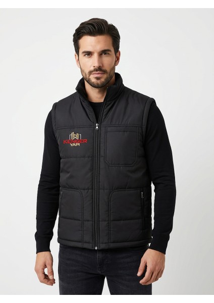 Erkek Geniş Kalıp Içi Polarlı Şişme Yelek