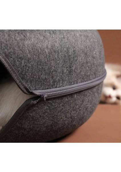 Kedi Yatağı -Donut Kedi Tüneli -Kedi Oyun Alanı- Fermuarlı 2 Parçalı -60*60*28 - Yurtdışından Ithal indirimleri