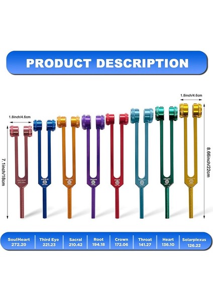 Çakra Tuning Çatal Şifa Ses Terapisi Vücut Tutma Kauçuk Mallet Anahtar Temizlik Bezi ve Alüminyum Kutusu (Yurt Dışından) modelleri