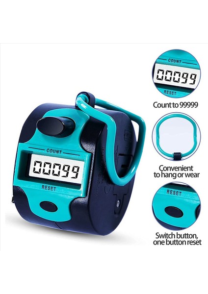 2x Sayaç Tıkır Manuel Dijital Dikiş Sayacı Parmak Yüzük Mekanik El Taşınağı Sıra Insanlar Golf (Yurt Dışından) indirimleri