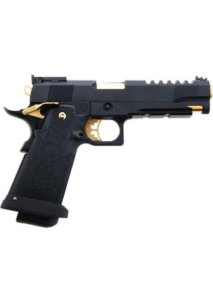 Aw HX2701 5.1" Hi-Capa Slide Cut Black & Gold Gbb Airsoft Tabanca
