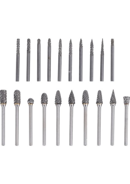 Çift Kesilmiş Karbür Rotary Çapak Seti 20PCS Kalıp Öğütücü Bitler 1/8 Inç Saplı Tungsten Karbür Kesme Çapakları Ahşap Çalışma Için (Yurt Dışından)