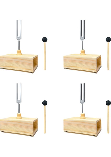 4x 432 Hz Rezonans Kutusu ile Ayar Çatal Ses Iyileştirme Ayar Çatal Rezonans Öğretimi Işitme Testleri Meditasyon Için (Yurt Dışından)