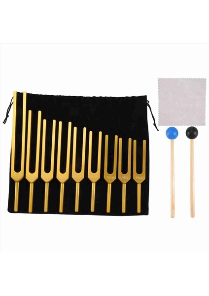 Tuning Çatal Seti - 9 Çakra Ses Terapisi Vücut Zihin ve Ruhu Mükemmel Uyumda Iyileştirmek Için Tuning Çatalları - Altın (Yurt Dışından) fiyatları