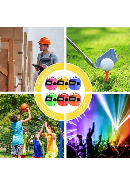 6 Adet El Sayacı 4 Haneli Mekanik Palmiye Tıklama Saygın Renk El Tutma Metal Parmak Halkası ile Karşı Tıklatıcı (Yurt Dışından) indirimleri