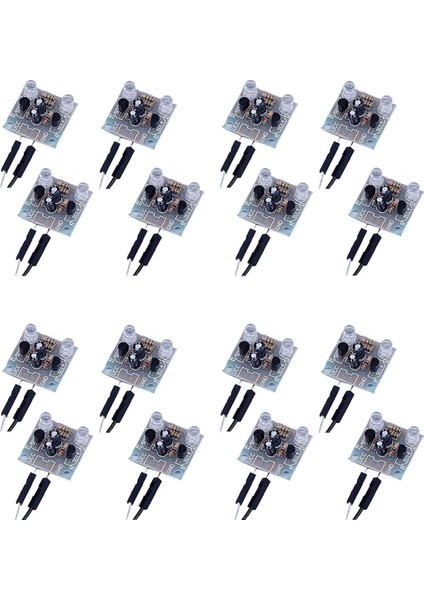 16 Parçalı Set 5mm LED Flash Dıy Kiti Başlangıç Kiti Pcb Devre Kaynak Becerileri Öğrenme Eğitim Kiti (Yurt Dışından)