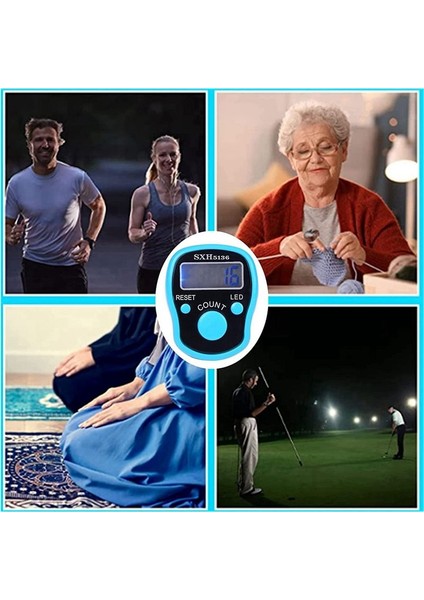 12 Paket Dijital Taksitli Parmak Tezgahı LED Işığı ile Renkli 5 Haneli El Tıkırtı Taşıma Yüzüğü (Yurt Dışından) modelleri