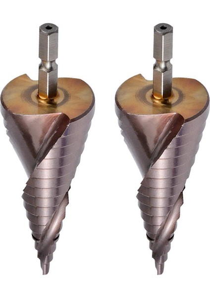 2x M35 Hss Co Co Adım Matkap Bit Kobalt Koni Matkap Bitleri 4-32MM Ahşap Paslanmaz Çelik Metal Delik Testere Alet Seti Hex (Yurt Dışından)