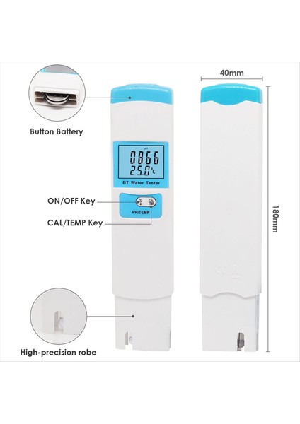Su Kalitesi Analizörü Ph Metre Dijital 2in1 Ph/sıcaklık Ölçer Ph Test Cihazı Yüksek Doğruluk Su Kalitesi Test Cihazı (Yurt Dışından) indirimleri