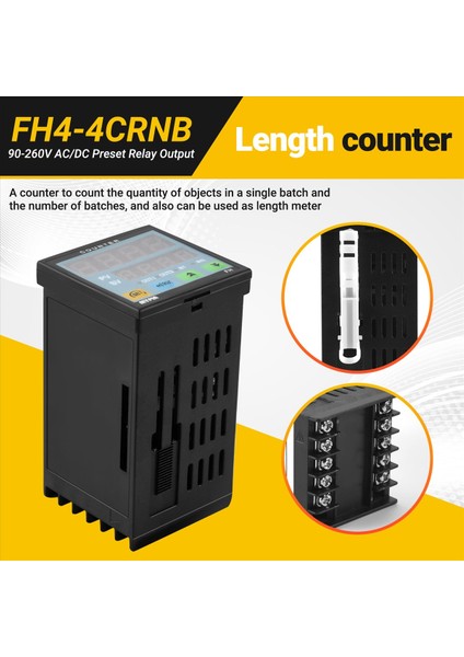 Mypin 4 Dijital Sayaç Uzunluğu Sayaç Uzunluğu Metre Çok Fonksiyonlu Akıllı 90-260V Ac/dc Önceden Ayar Röle Çıkışı (Yurt Dışından) indirimleri