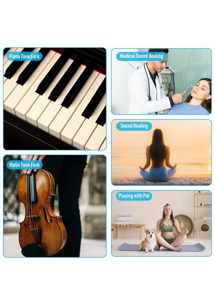 432 Hz Hammer ile Çatal Tuning Çatal Ses Iyileştirme Terapisi ve Yoga Alüminyum Alaşım Ayarlama Çatal Altın (Yurt Dışından) fiyatları