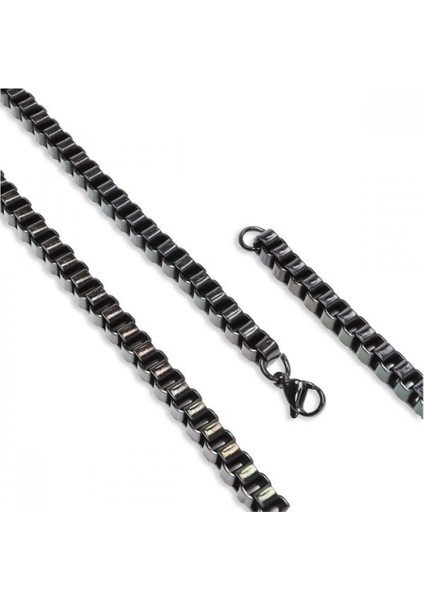 Erkek Kare Arnavut Çelik Kolye 6mm