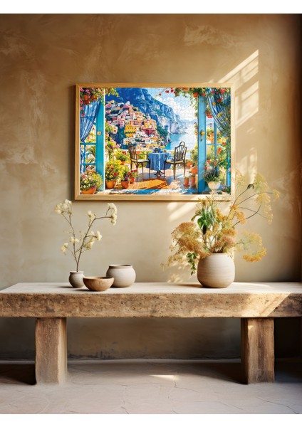 Romantik Balkon Temalı Puzzle (1000 Parça) 48×68 cm modelleri