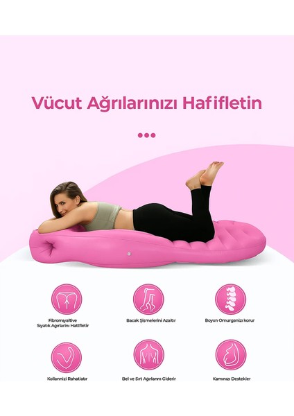 Şişme Hamile Yatağı Elektrikli Şişirme Pompası Hediyeli Pembe modelleri